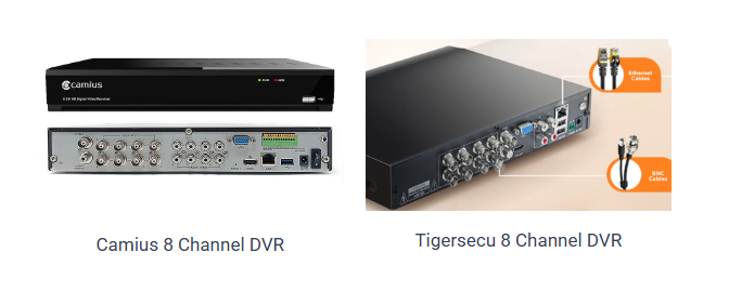 Find the best DVR for surveillance cameras - Camius and Tigersecu